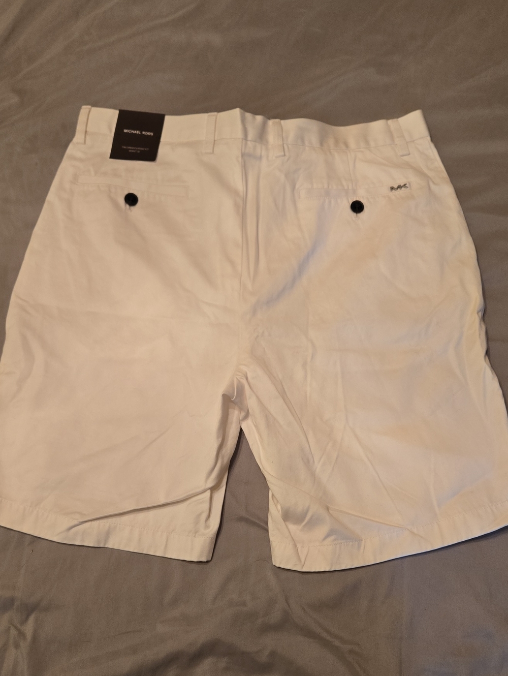 Michael Kors Men's White Flat-Front Cotton Shorts